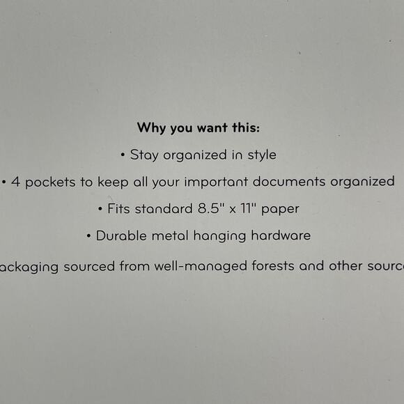 Hanging File Extra Capacity 4 Pocket Linen 2 Pack Standard Size - Picture 4 of 5